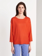 Tom Tailor geripptes Oversized Shirt red