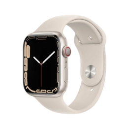 Apple Watch S7 Aluminium 45mm Cellular Sternenlicht (Sportarmband sternenlicht)