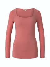 Tom Tailor Shirt mit Carree-Ausschnitt rosa