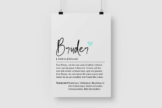 Bruder Definition - Personalisiertes Poster