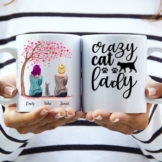 Frauen mit Katzen - Personalisierte Tasse