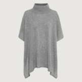 Kaschmirponcho mit Turtleneck