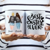 Schwestern - Personalisierte Tasse (2 Personen)