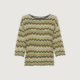 Oversize-Pullover mit Zickzack-Muster