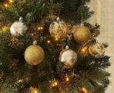 Christbaumkugeln Gold 9 Stück Weihnachtsbaumkugeln bruchfest Christbaumschmuck