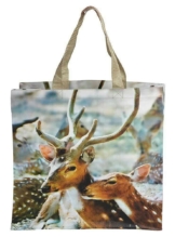 Einkaufstasche Hirsch Tragetasche Shopper Reh 40x40cm