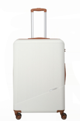 Travelite BALI Trolley L 4-Rollen Weiss/cognac